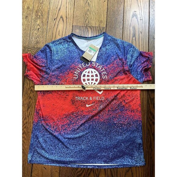 NWT Men's Nike Dri-Fit FJ3411-635 USA Miler Running Run Shirt Size XL - Picture 5 of 5